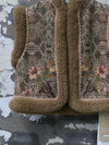 INTO THE EAST 25 Autumn/Winter Sheepskin and Tussah Silk Printed Vest ITE-E1DGAW012GR21VE-LV Green